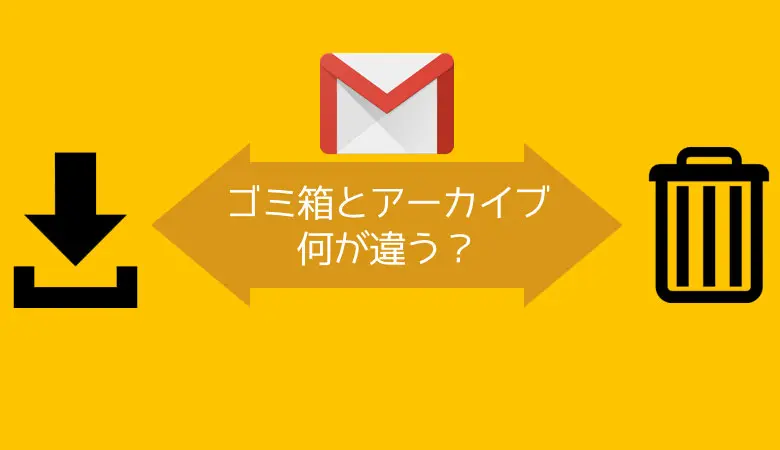 アーカイブとゴミ箱の違いは何ですか？