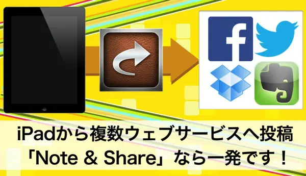 IPadから複数SNSへの投稿 Note  Share