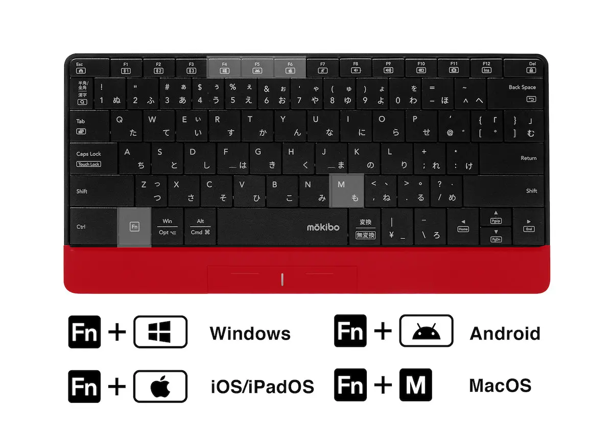 mokibo キーボード+タッチパッド US配列 公式】mokibo モキボ ｜ キー