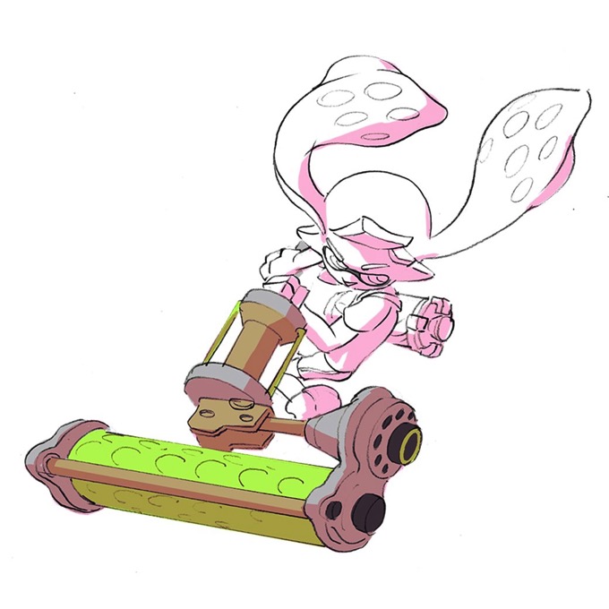 スプラトゥーンの超イカす線画イラスト画像が武器の数だけlineで手に入る あなたのスイッチを押すブログ